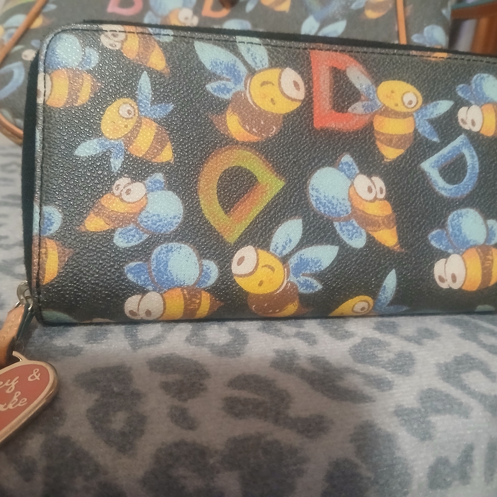 Dooney & Bourke Multicolor Bee Print Backpack - Picture 4 of 9